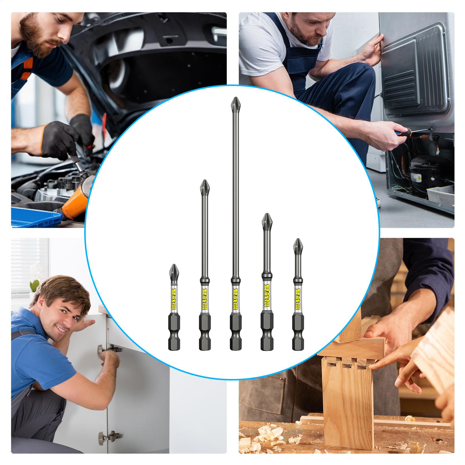Set Mata Bor Obeng 5 Buah, Set - Workshop With Tools ulasan dan harga