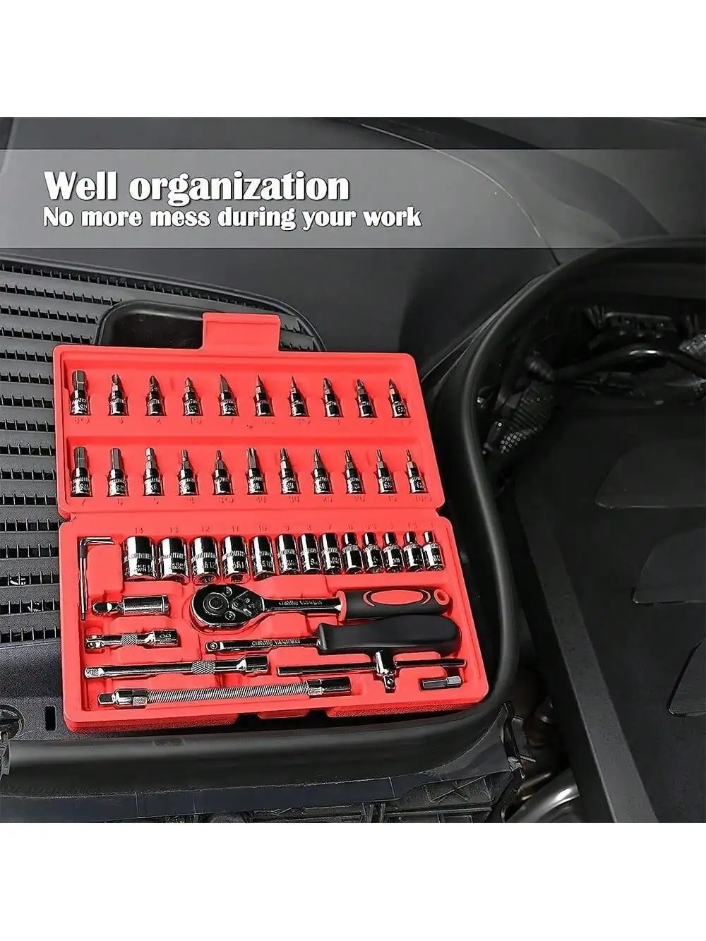 Set Kunci Pas Ratchet 46 Buah  - Tool Chest Cabinet ulasan dan harga