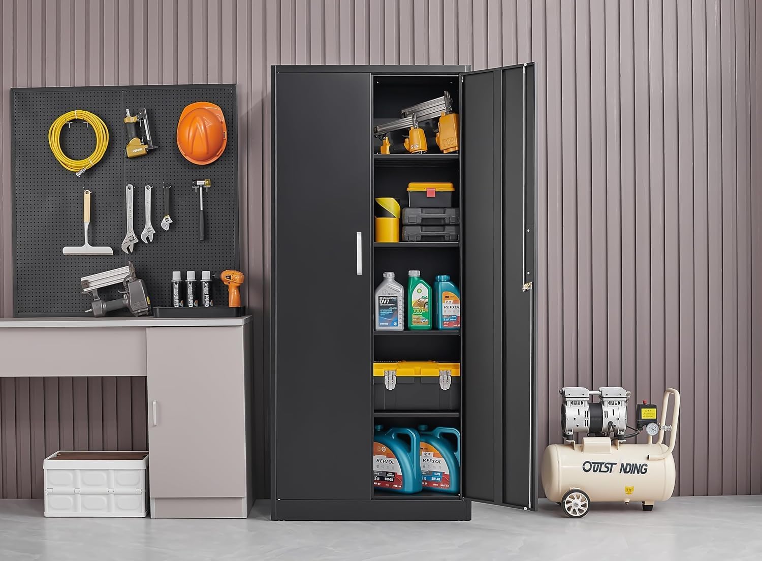 Lemari Penyimpanan Logam Denga - Tool Chest Cabinet ulasan dan harga