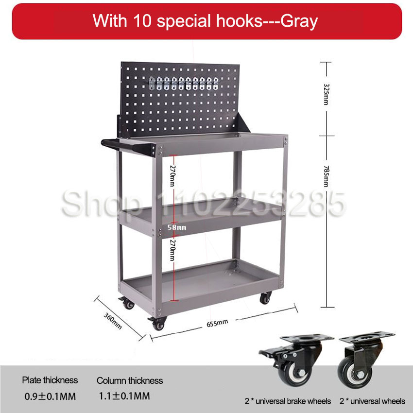 Troli Perkakas 3-lapis, Mobil  - Tools Mechanical Workshop ulasan dan harga